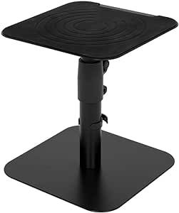 Monoprice Desktop Freestanding Speaker Stands Pair Adjustable with Cable Management, for Medium/Large Bookshelf Studio Monitor Speakers