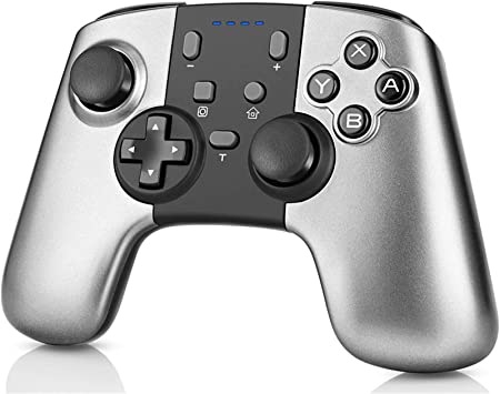 Wireless Controller for Nintendo Switch, Remote Switch Pro Controller Gamepad Joystick for Nintendo Switch Console, Adjustable Turbo Dual Shock Gyro 6-Axis (Gray)