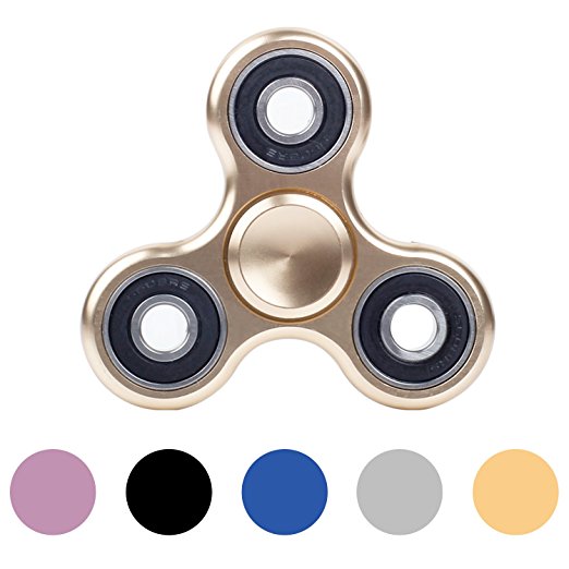 BoGi Hand Spinner Fidget Toy-Aluminum Alloy, Premium Bearings-Durable Steady High Speed 4-6 Min Spins Helps Stress Relief ADD, ADHD, Anxiety & Boredom for Adults &Kids (Non-3D Printed) Gift Box(BE Cham)
