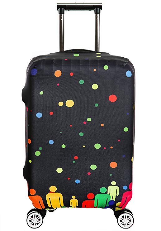 SINOKAL Luggage Protector Cover Suitcase Cover Spandex Elastic Stretch Fabric (Just Sell the Protector)