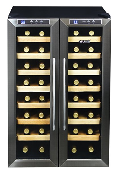 NewAir AW-321ED 32 Bottle Dual Zone Thermoelectric Wine Cooler