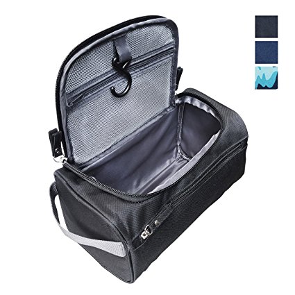 Lucky Rain Hanging Travel Toiletry Bag Organizer Bathroom Shower Wash Shaving Grooming Kits Bag for Travel Accessories and Toiletries Black