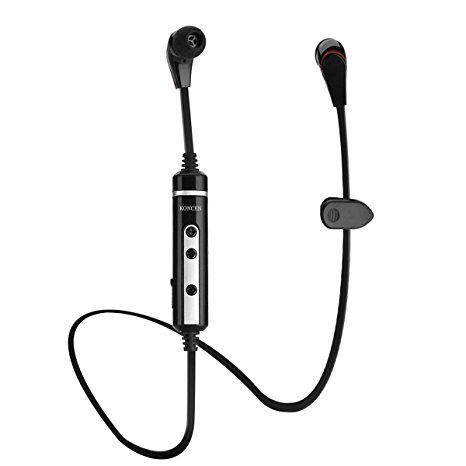 Wireless Bluetooth Headphones Stereo Wireless Sports In-Ear HD Headset Earphones Earbuds Support Voice Prompt With Mic Handsfree Calling for iphone Ipad Samsung and other Smartphon(Black)