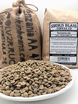 4 LBS- TANZANIA AA IN A BURLAP BAG- Farm: Tembo Coffee, Varietal-Bourbon/Typica, Washed, Notes: Burgundy/Pear/Tangerine - Specialty-Grade Green Unroasted Whole Coffee Beans, for Home Coffee Roasters
