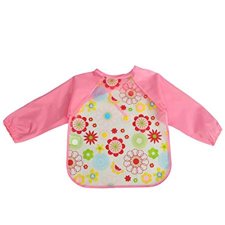 Bluelans® Lovely Waterproof Long Sleeve Baby Bib / Apron / Smock (Style 4)