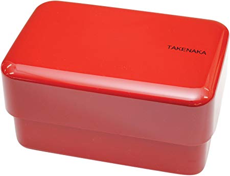 Takenaka 12-1203-28 Rectangle Bento Box, Red