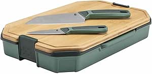 Gerber Gear ComplEAT Cutting Board Set - Cutting Board Kit with Polypropylene & Bamboo Cutting Boards - Features Paring Knife & Chef's Knife in Nesting Design