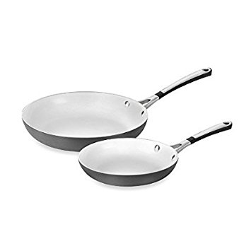 Calphalon Ceramic Nonstick Omelette Pan, 8 and 10", White