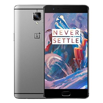 OnePlus Three 6 64GB A3000 Oneplus3 NFC 4G LTE Dual Sim Android 6.0 Quad Core 2.2GHz 5.5 inch FHD 8 16MP Gray