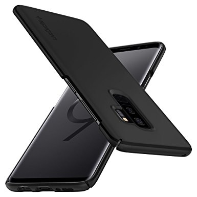 Spigen Thin Fit Galaxy S9 Plus Case with SF Coated Non Slip Matte Surface for Excellent Grip and QNMP Compatible for Galaxy S9 Plus (2018) - Black