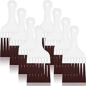 8 Packs Air Conditioner Condenser Cleaning Brush Refrigerator Coil Brush HVAC Coil Cleaner Brush Small Plastic Whisk Brush (Brown)