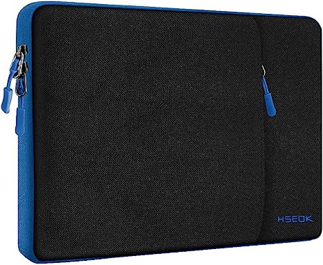 Laptop Case 15 15.6 16 Inch Sleeve Recycled Water Resistant Cover for MacBook Pro 16" & 15.4", Surface Book 2/1 15" and Most Popular 15"-16" HP Dell Asus Acer Razer MSI Notebooks,Black&Blue
