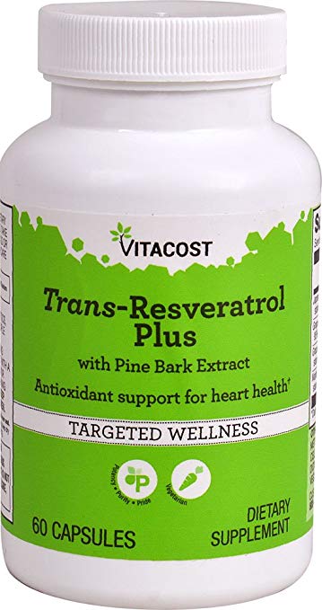 Vitacost Trans-Resveratrol Plus -- 60 Vegetarian Capsules