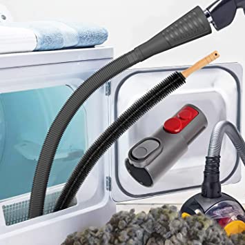 Dryer Vent Cleaner Kit and Flexible Dryer Lint Brush Attachment Brush Lint Remover，Adapter Compatible with V11 V8 V10 V7 Cordless Vacuum Cleaner