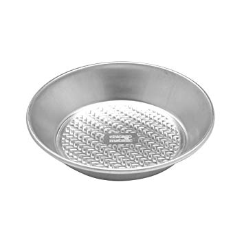 Chicago Metallic 5237989 Uncoated Textured Aluminum Classic Pie Pan, 10-Inch, Silver