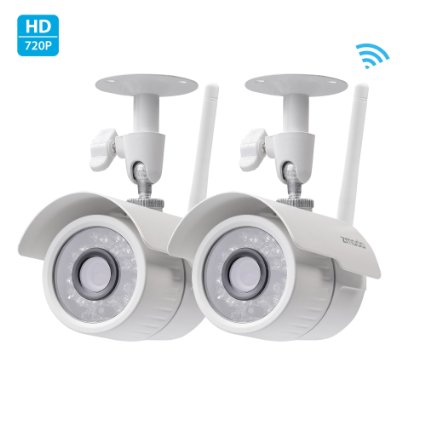 Zmodo 720p HD Outdoor Home Wireless Security Surveillance Video Cameras System (2 Pack)