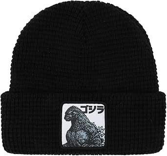 Godzilla Monster Patch Black Cuff Beanie