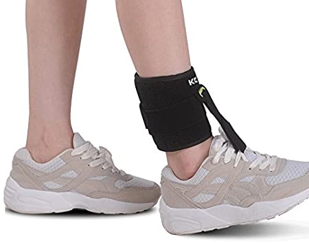 KONMED Adjustable Drop Foot Support AFO AFOs Brace Strap Elevator Poliomyelitis Hemiplegia Stroke Universal Size