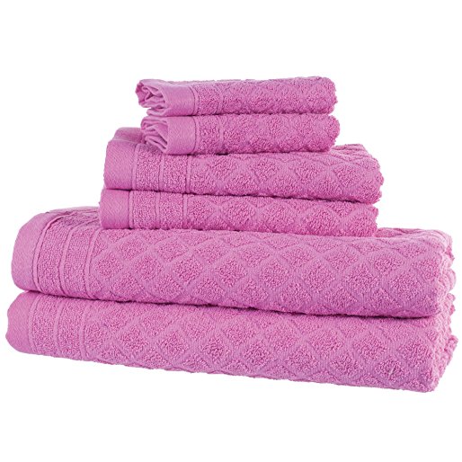 Everyday Home 6-Piece Bath Towel Set, Pink