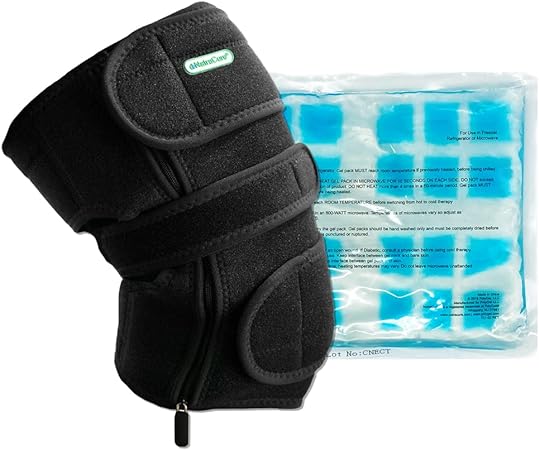 NatraCure Hot & Cold Knee Wrap Brace Support for Knee Pain - Knee Hot Cold Ice Pack Wraps for Swelling Relief for Men & Women - Post Knee Surgery Recovery Gift Must Haves - Knee Wraps for Pain Relief