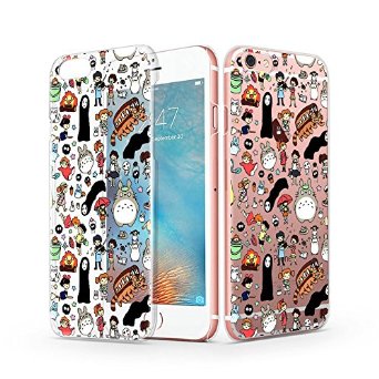 iPhone 6s Case, iPhone 6 Case, MOSNOVO Doodle Totoro Slim Clear Case Cover for Apple iPhone 6s iPhone 6 4.7 Inch Cellphone Hard Case