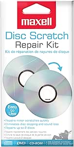 Maxell Disc Scratch Repair Kit, Repairs Minor Scratches, Eliminate disc Skipping, Great for CDs, DVDs, Gaming Discs (190510)