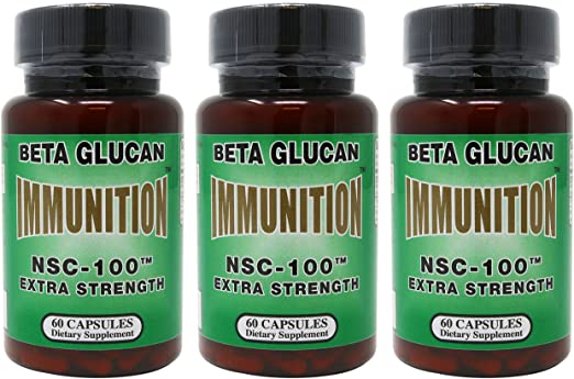 Nutritional Scientific Corporation Immunition NSC 100 Extra Strength MG Beta Glucan - 60 Count (3 Pack)