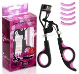 Sale Eyelash Curler with Free Bonus 5 Replacement Pads This Premium High Quality Cosmetic Make up Tool Is Best for Curling and Styling Your Eye Lashes Full 1 Year Guarantee Great Valentine Gift Idea