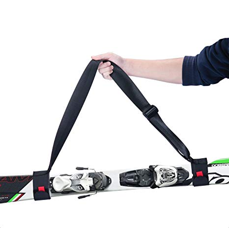 YAPA Ski Carrier Strap,Double Thick and Easy Adjustable Snowboarding Shoulder Straps Durable Sling Carrier Straps