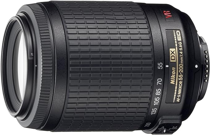 Nikon 55-200mm f/4-5.6G ED-IF AF-S DX VR Vibration Reduction Lens F/DSLR Cameras (Renewed)