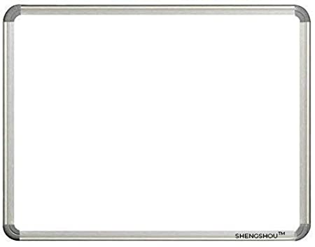 Shengshou Non-Magnetic 2x2 feet White Board Both Side Writing one Side White Marker and Reverse Side Chalk Board Surface 61x61cm