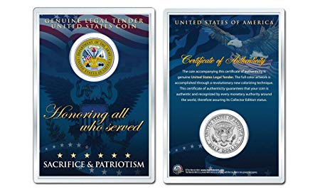 United States ARMY Emblem OFFICIAL JFK Half Dollar U.S. Coin in PREMIUM HOLDER
