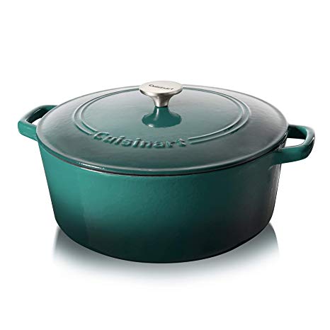 Cuisinart Cast Iron 7-Quart Casserole, Teal Gradient