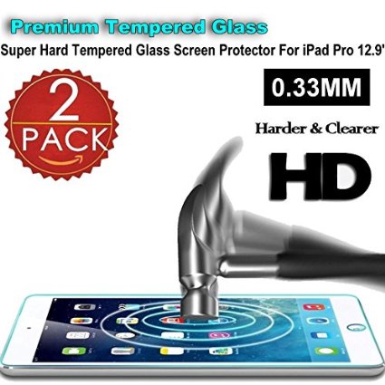 iPad Pro 129 Premium Tempered Glass Screen Protector 2 Packs Super Hard 033mm By Jimkev 25d iPad Pro 129