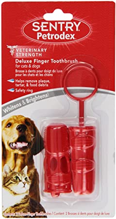 Petrodex Deluxe Finger Toothbrush for Dogs and Cats, 2 count