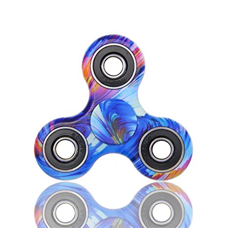 UGOUPRO Hand Spinner EDC Tri Fidget Toy Chrome fidget spinner, Stress Reducer for ADD, ADHD, Anxiety, Kids and Adults