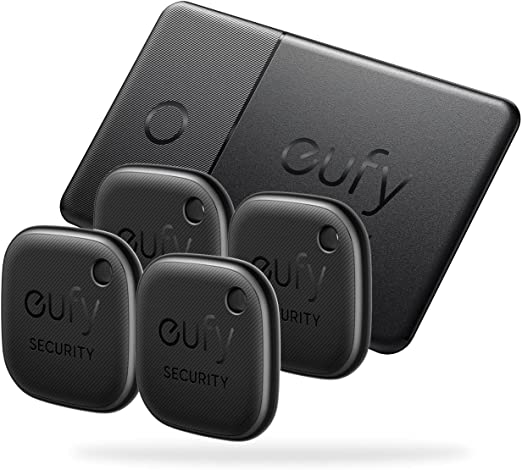 eufy Security SmartTrack (Black, 4Links  1Card), Works with Apple Find My (iOS Only), Item Tracker, Phone Finder, Water Resistant, Android Not Supported