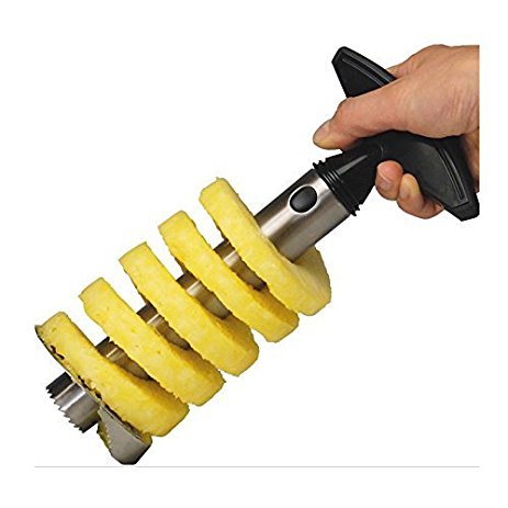 Ifavor123 Stainless Steel Pineapple Slicer De-Corer Peeler Stem Remover Core Cutting Kitchen Tool (1)