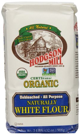 Hodgson Mill Organic Naturally White Flour, Unbleached All-Purpose, 2-Pound