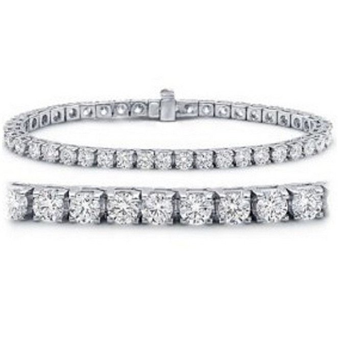 2-20 Carat Classic Tennis Bracelet 14K White Gold Value Collection