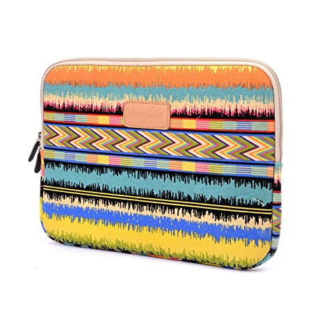 Varylala Canvas Sleeve Case Bag Cover for 13-inch Laptop / MacBook / MacBook Pro / MacBook Air (Music note pattern, 13 inch)
