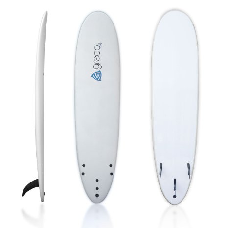 8' Performance Soft Top Foamboard Long Surfboard Foam Surfboard Longboard Funboard by Greco Surf