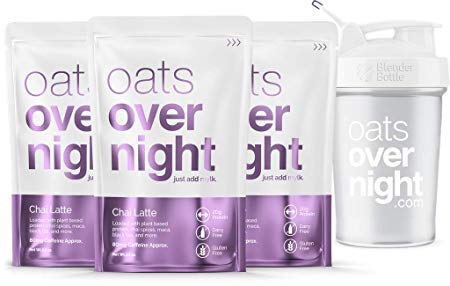 Oats Overnight - Chai Latte Starter Pack - Dairy-Free - Premium High-Protein, Low-Sugar, Gluten-Free, Vegan Oatmeal (2.5oz per pack)