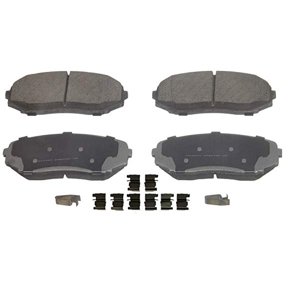 Wagner ThermoQuiet QC1258 Ceramic Disc Pad Set With Installation Hardware, Front