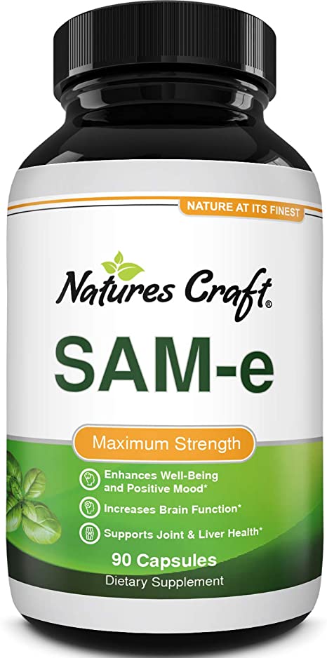 SAM-E 400mg Nootropic Brain Supplement - SAM-E Supplement Brain Booster with Mood Support S Adenosyl Methionine - Non-GMO SAM E Anxiety Supplements and Memory Pills for Mood Boost and Joint Health