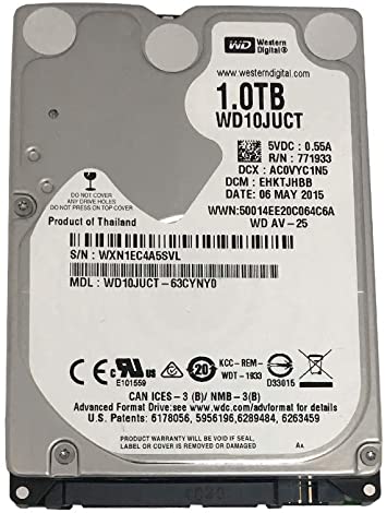 Western Digital 1TB 5400RPM 16MB Cache (9.5mm) SATA 3.0Gb/s 2.5inch Notebook Hard Drive (WD10JUCT) - 3 Year Warranty