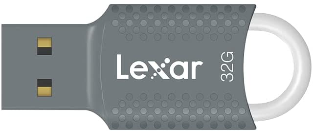 Lexar 32GB USB 2.0 Flash Drive, Thumb Drive, USB Stick, Plastic Memory Stick with Keychain Hole Design (LJDV40-32GABGY)