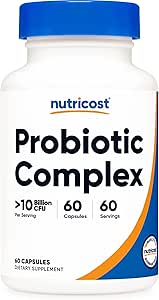 Nutricost Probiotic Complex (10 Billion CFU) 60 Capsules - Acidophilus Plus 9 Other Probiotics, Non-GMO, Gluten Free Supplement