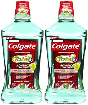 Colgate Total Advanced Pro-Shield Mouthwash, Spearmint Surge - 33.8 oz - 2 pk