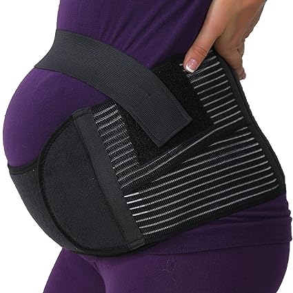 NEOtech Care Maternity Pregnancy Support Belt/Brace - Back, Abdomen, Belly Band (Charcoal, M)